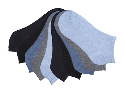 Wholesale Girl's 10 Pairs Low Cut Ankle Socks - Size:6-8  (36 Pack)