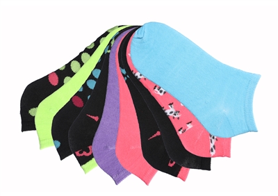 Wholesale Girl's 10 Pairs Low Cut Ankle Socks (36 Pack)
