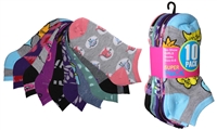 Wholesale Girl's 10 Pairs Low Cut Ankle Socks - Size:6-8  (36 Pack)