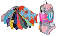 Wholesale Girl's 10 Pairs Low Cut Ankle Socks - Size:6-8  (36 Pack)