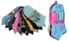 Wholesale Girl's 10 Pairs Low Cut Ankle Socks - Size:6-8  (36 Pack)