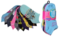 Wholesale Girl's 10 Pairs Low Cut Ankle Socks - Size:6-8  (36 Pack)