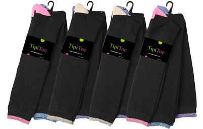 Wholesale Women's Tipi Toe 3 Pair Pack Knee Highs (60 Packs)