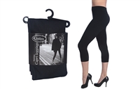 Wholesale Women's Black Seamless Capri Leggings (36 Packs)