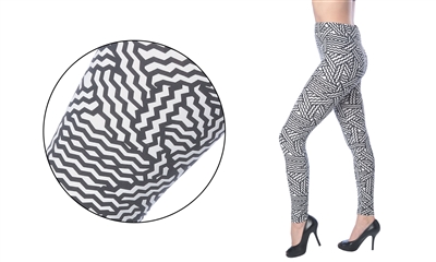 Wholesale Women's Fashion Patterned Leggings (36 Packs)