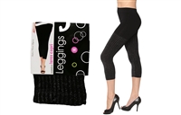 Wholesale Women's Seamless Lurex Nylon Capri Leggings (36 Packs)