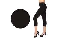 Wholesale Black Basic Skinny Capri Cable Leggings (36 Packs)