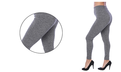 Wholesale Women's Grey Space Dye Leggings (36 Packs)