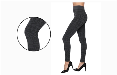 Wholesale Women's Hacci Knit Leggings with Brushed Lining (36 Packs)