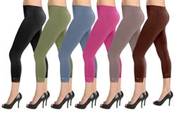 Wholesale Women's Seamless Capris with Lace Trim (36 Packs)