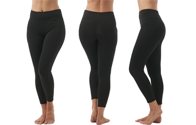 Women's Capri Performance Yoga Leggings with Size Options (36 Packs)