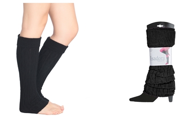 Wholesale Women's Heavy Ribbed Leg Warmers (120 Packs)