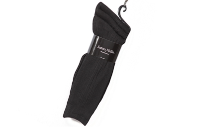 Wholesale Men's Black Ribbed Dress Socks 3-Pair Pack (60 Packs)