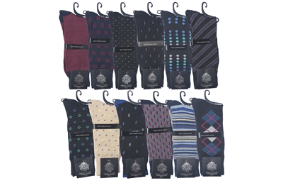 Wholesale Men's Dress Sock Single Pack (180 Pairs)