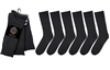 Wholesale Men's Black Cotton Dress Socks 3-Pair Pack (60 Packs)