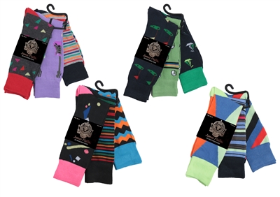 Wholesale Men's Dress Socks 3-Pair Pack - (60 Packs)