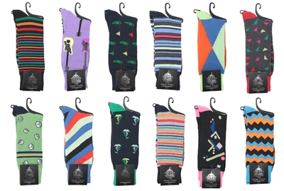 Wholesale Men's Dress Socks Single Pack - (180 Pairs)