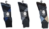 Wholesale Men's Argyle Dress Socks 3-Pair Pack - (60 Packs)