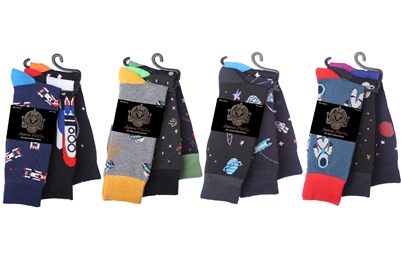 Wholesale Men's Dress Socks 3-Pair Pack - (60 Packs)