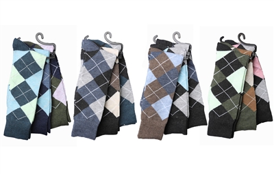 Wholesale Men's Dress Socks 3-Pair Pack - (60 Packs)