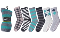 Wholesale Men Fuzzy Skid-Proof Socks (120 Packs)