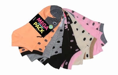 Wholesale Women's Tipi Toe 10 Pack Colorful Patterned Ankle Socks