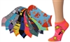 Wholesale Women's Tipi Toe 10 Pack Colorful Patterned Ankle Socks