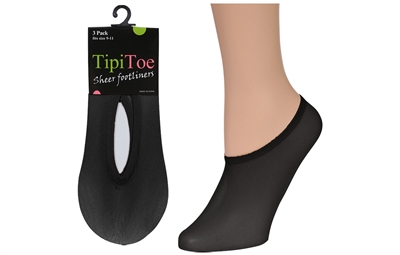 Wholesale Women's 3 Pack Tipi Toe Foot Liners (60 Packs)