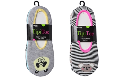 Wholesale Women's Tipi Toe Foot Liners 3-Pair per Pack (60 Packs)