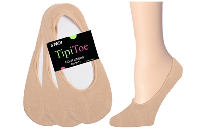 Wholesale Women's 3 Pack Tipi Toe Foot Liners (60 Packs)