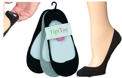 Wholesale Women's Foot Liners with Gel Silicone 3-Pair per Pack (60 Pack)