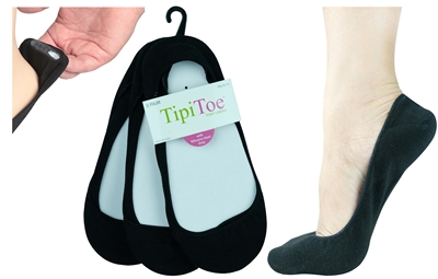 Wholesale Women's Foot Liners with Gel Silicone 3-Pair per Pack (60 Pack)