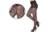 Wholesale Women's Black Sheer Floral Chain Tights With Size Options (36 Pcs)