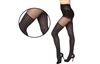 Wholesale Black Sheer Stripe Garter Beverly Rock Tights One Size (36 Pcs)