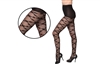 Wholesale Women's Black Sheer Crisscross Floral Beverly Rock Tights  (36 Pcs)