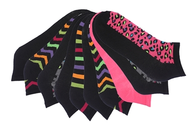Wholesale Women's Tipi Toe 6 Pack No Show Plus Size Ankle Socks (180 Pairs)