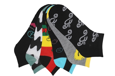 Wholesale Women's Tipi Toe 6 Pair No Show Plus Size Ankle Socks (18 Packs)