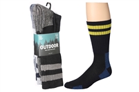 Wholesale Men's Outdoor Heavy Weight Boot Hiking Socks 3-Pair Pack