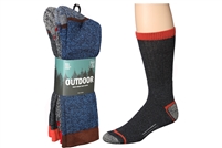 Wholesale Men's Outdoor Heavy Weight Boot Hiking Socks 3-Pair Pack