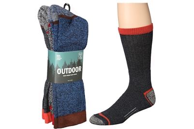 Wholesale Men's Outdoor Heavy Weight Boot Hiking Socks 3-Pair Pack