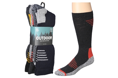 Wholesale Men's Outdoor Heavy Weight Boot Hiking Socks 3-Pair Pack