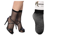 Wholesale Women's TipiToe Rhinestone Mesh Socks (180 Packs)