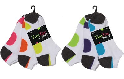 Wholesale Women's 3 Pack Cushion Sport Ankle Socks (60 Packs)