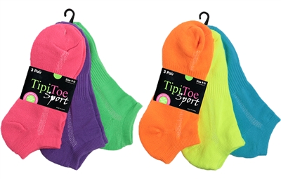 Wholesale Women's 3 Pack Cushion Sport Ankle Socks (60 Packs)