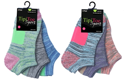 Wholesale Women's 3 Pack Cushion Sport Ankle Socks (60 Packs)