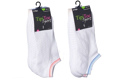 Wholesale Women's 3 Pack Cushion Sport Ankle Socks (60 Packs)