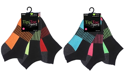 Wholesale Women's 3 Pack Cushion Sport Ankle Socks (60 Packs)