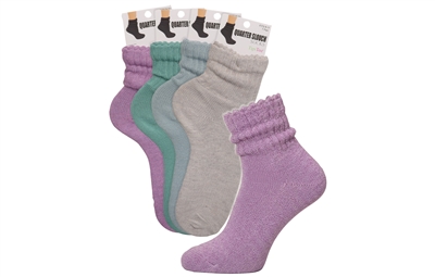 Wholesale Womens Tipi Toe Quarter Slouch Socks (60 Packs)