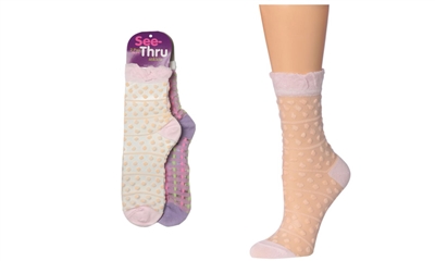 Wholesale Women's See Thru Anklet's Socks (30 Packs)