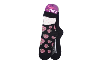 Wholesale Women's See Thru Anklet's Socks (30 Packs)